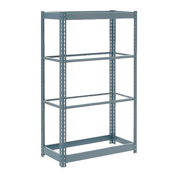 Global Industrial Heavy Duty Shelving 48W x 24D x 72H With 4 Shelves, No Deck, Gray B2296717